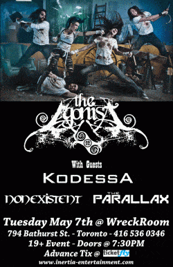 The Agonist, Kodessa, Nonexistant & The Parallax tickets - Toronto, ON - Inertia Entertainment