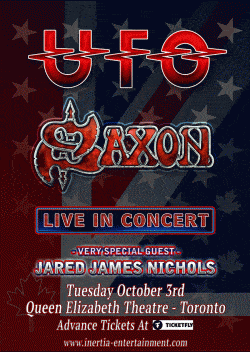 UFO, Saxon & Jared James Nichols tickets - Inertia Entertainment