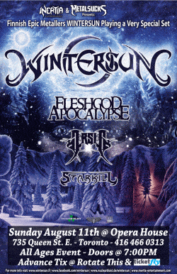 Wintersun, Fleshgod Apocalypse, Arsis & Starkill tickets - Toronto, ON - Inertia Entertainment