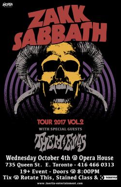 Zakk Sabbath & Them Evils tickets - Inertia Entertainment