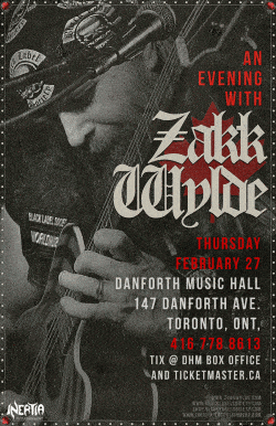An Evening With Zakk Wylde tickets - Toronto, ON - Inertia Entertainment