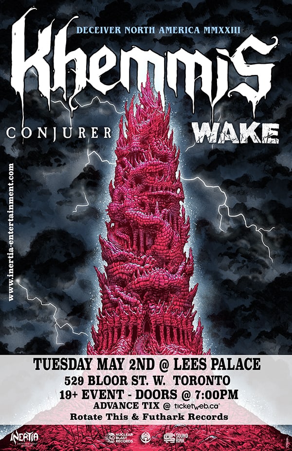 Khemmis, conjurer, wake Toronto Lee's Palace May 2023