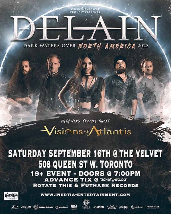Delain – Dark waters Over North America Tour SEPTEMBER 16, 2023