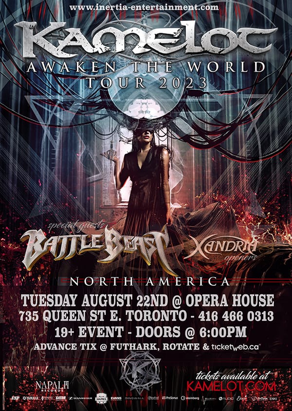 Kamelot – ‘Awaken The World ‘ Tour w/Battle Beast & Xandria Toronto