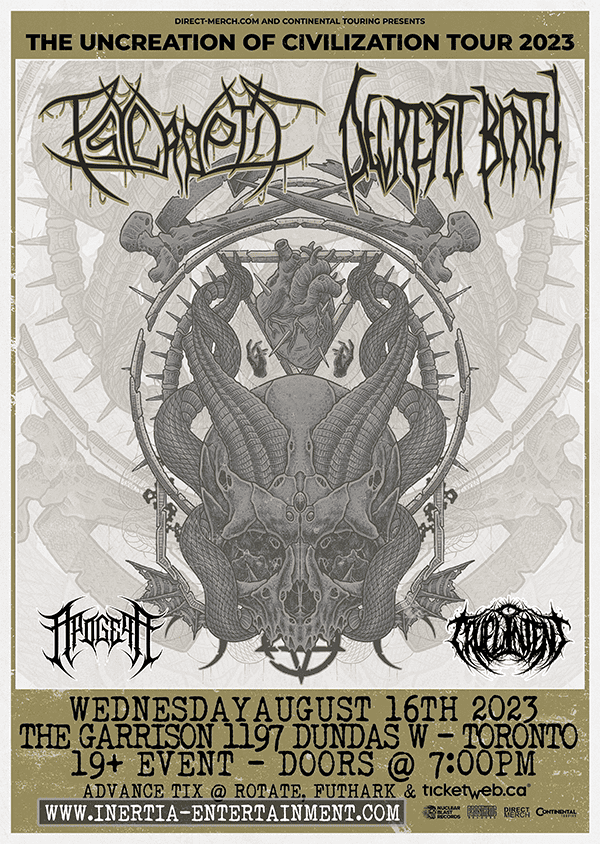 Psycroptic & Decrepit Birth tickets Toronto August 16, 2023 Inertia Entertainment