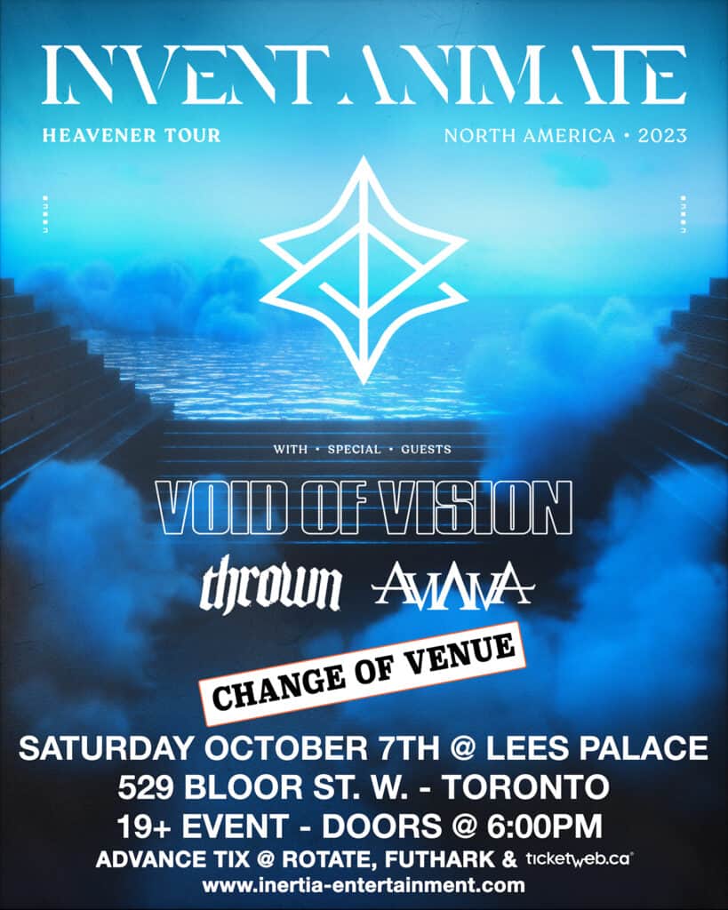 Invent Animate - Heaven tour w/Void Of Vision, Thrown & Aviana tickets - Inertia Entertainment