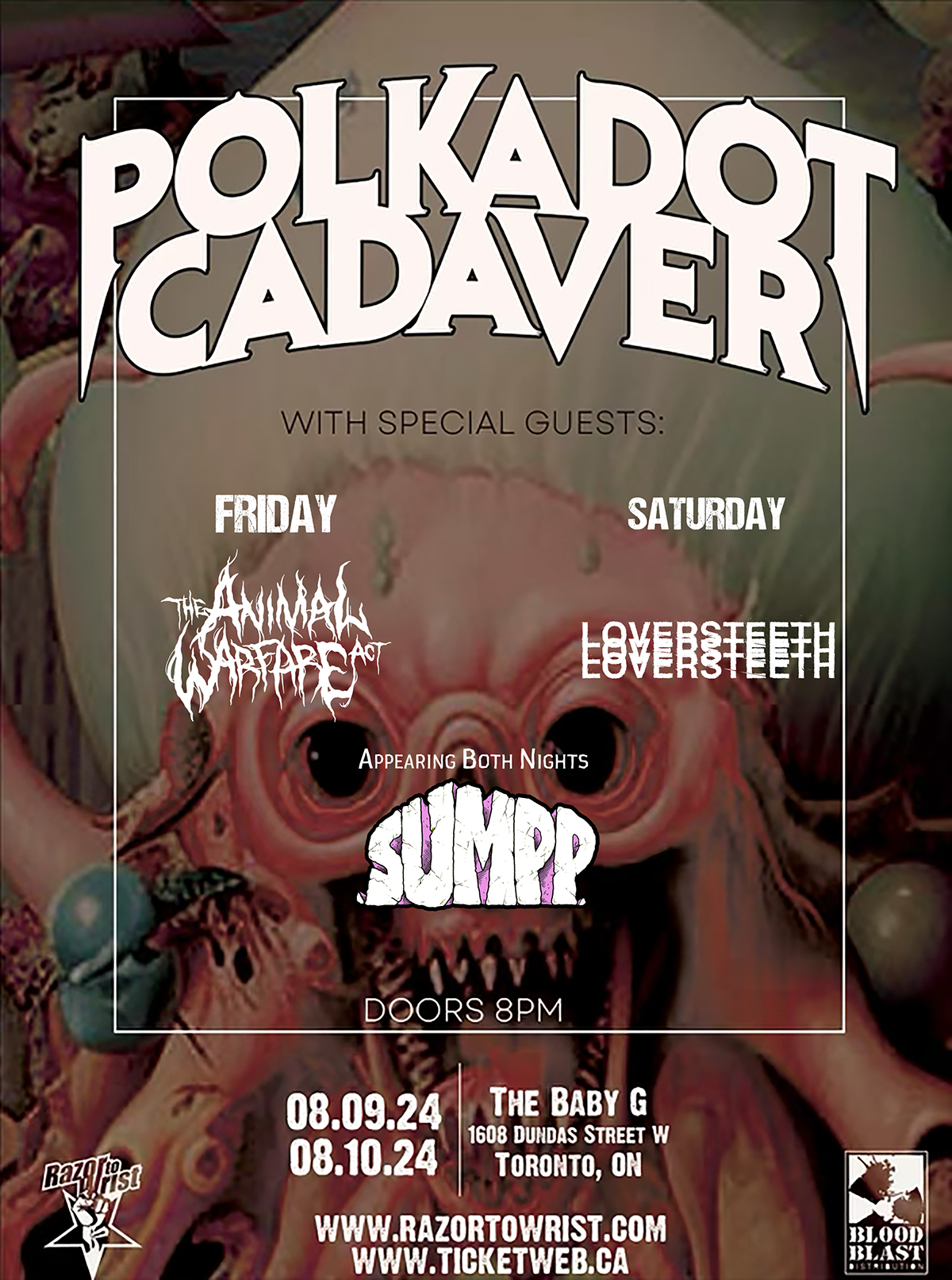 Polkadot Cadaver - Night Two -w/ Loversteeth & Sumpp tour