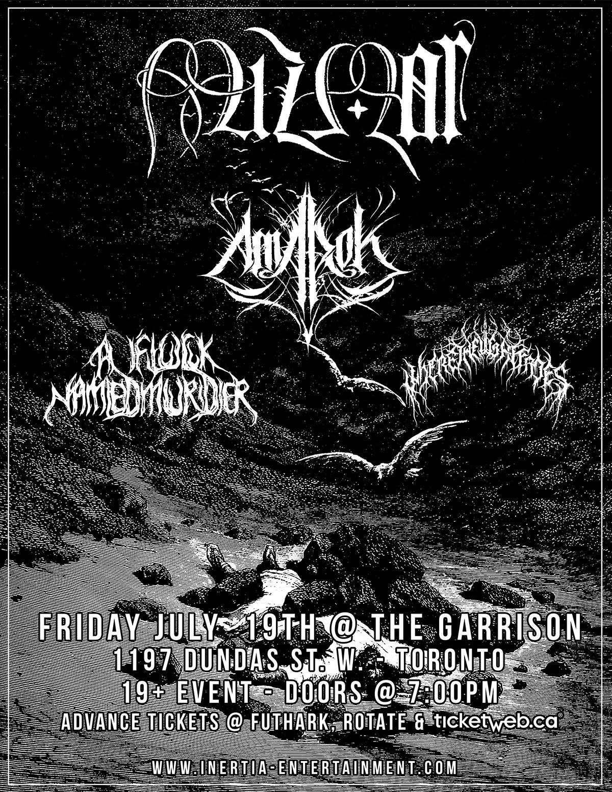 Mizmor, Amarok, A Flock Named Murder & When The Light Fades tour