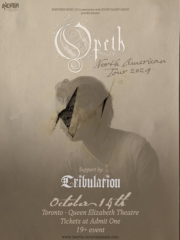 Opeth - North American tour 2024 tickets - Inertia Entertainment