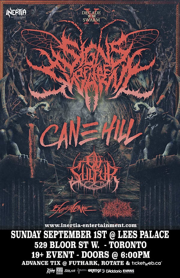 Signs Of the Swarm, Cane Hill, Ov SUlfur, 156/Silence & A Wake IN Providence tour