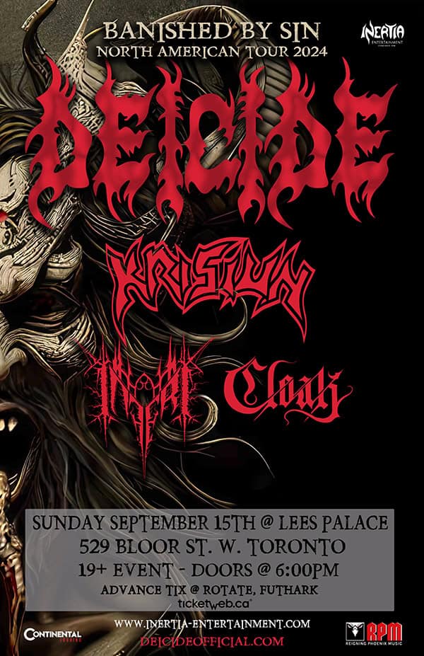 Deicide - Banished By Sin Tour w/Krisiun, Inferi & Cloak tour