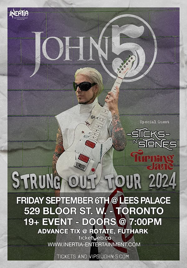 John 5 - Strung Out Tour w/ Sticks N Stones & Turning Jane tour