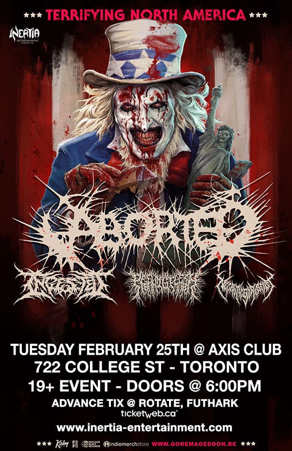 Aborted - Terrifying Tour - w/Ingested, Peeling Flesh & Necrotic Gorebeast tour