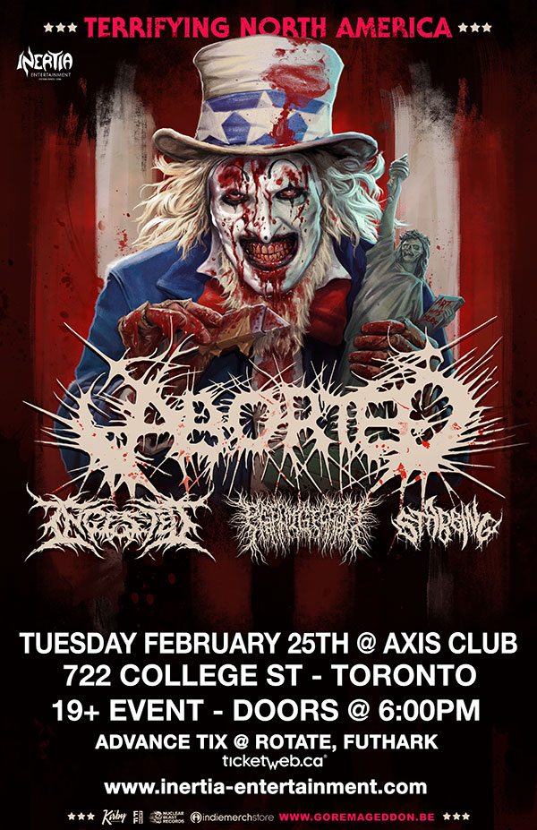 Aborted - Terrifying Tour - w/Ingested, Peeling Flesh & Stabbing tour