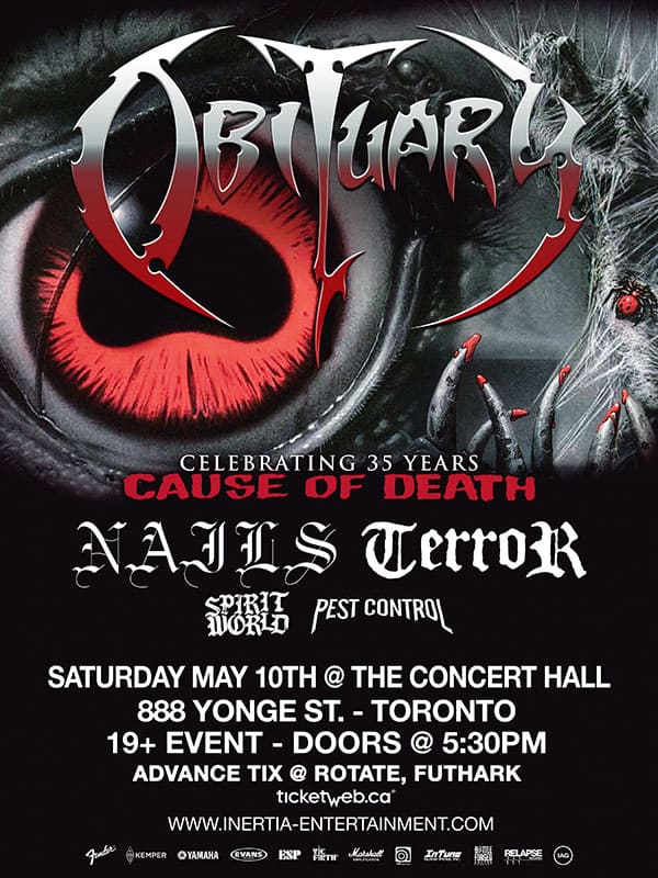 Obituary - 35 YEARS OF CAUSE OF DEATH tour