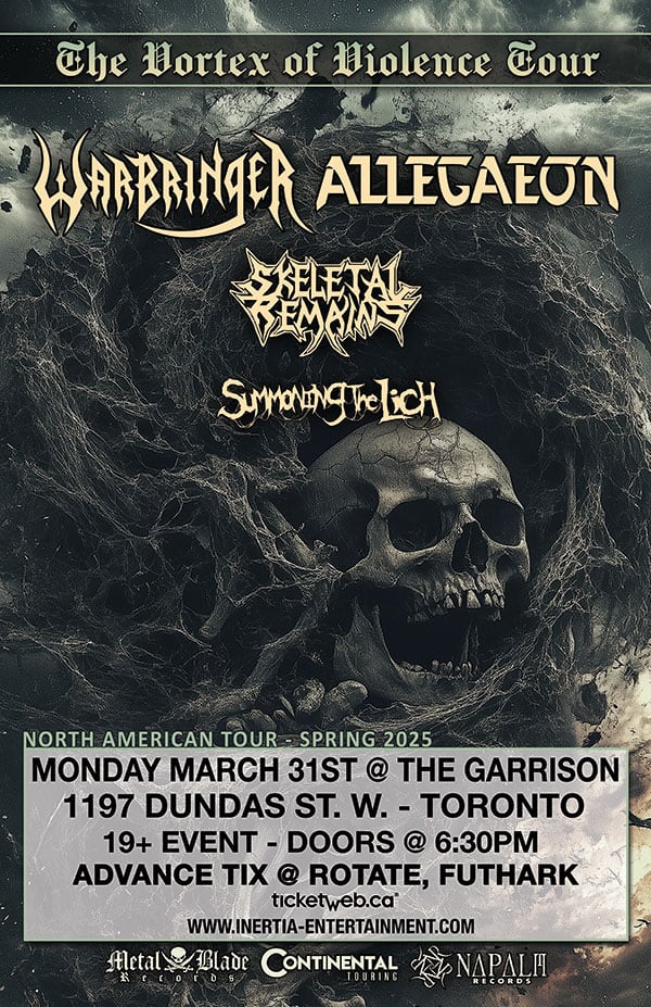 Warbringer & Allegaeon - “The Vortex Of Violence Tour” tour