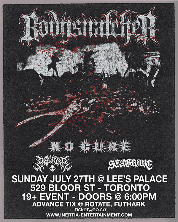 Bodysnatcher, No Cure, Beguiler & Seagrave tour