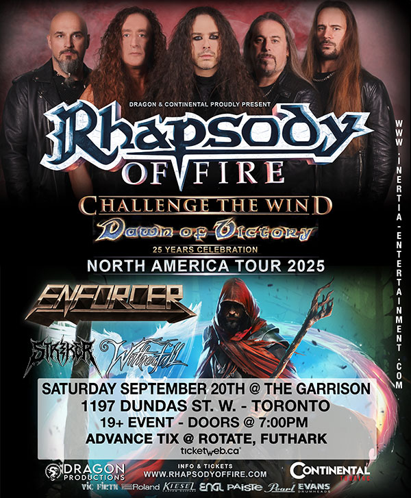 Rhapsody of Fire,  Enforcer, Striker & Witherfall tour