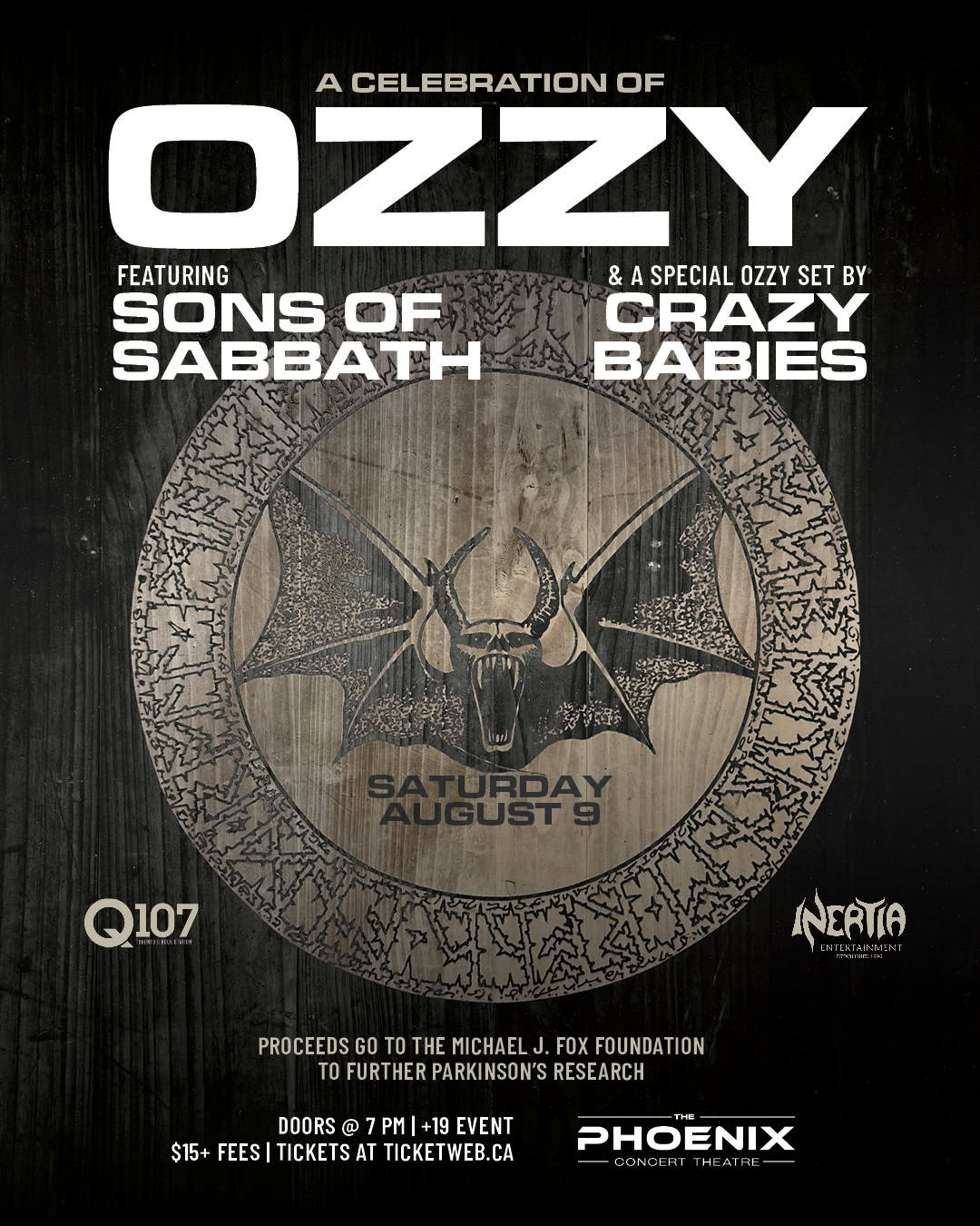 A Celebration OF Ozzy with Sons Of Sabbath & Crazy Babies tour