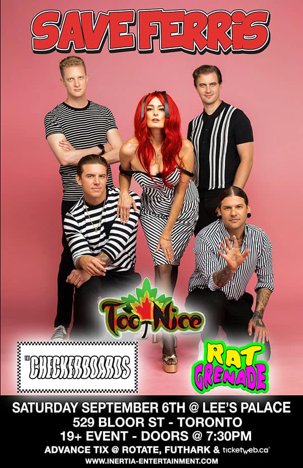 Save Ferris, Too Nice, The Checkerboards & Rat Grenade tour