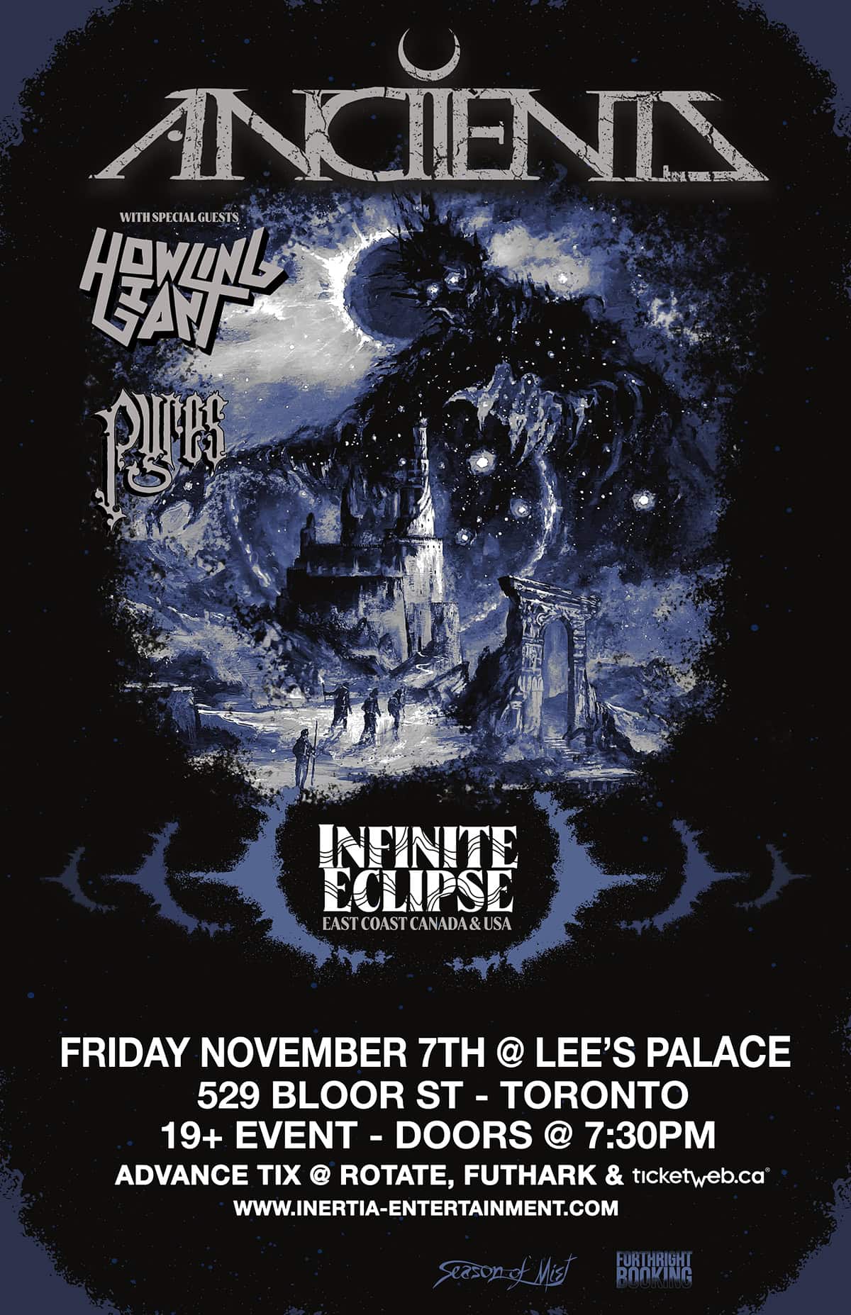 Anciients (2025 Juno Award Winners Metal/Hard Rock) w/Howling Giant & Pyres tour