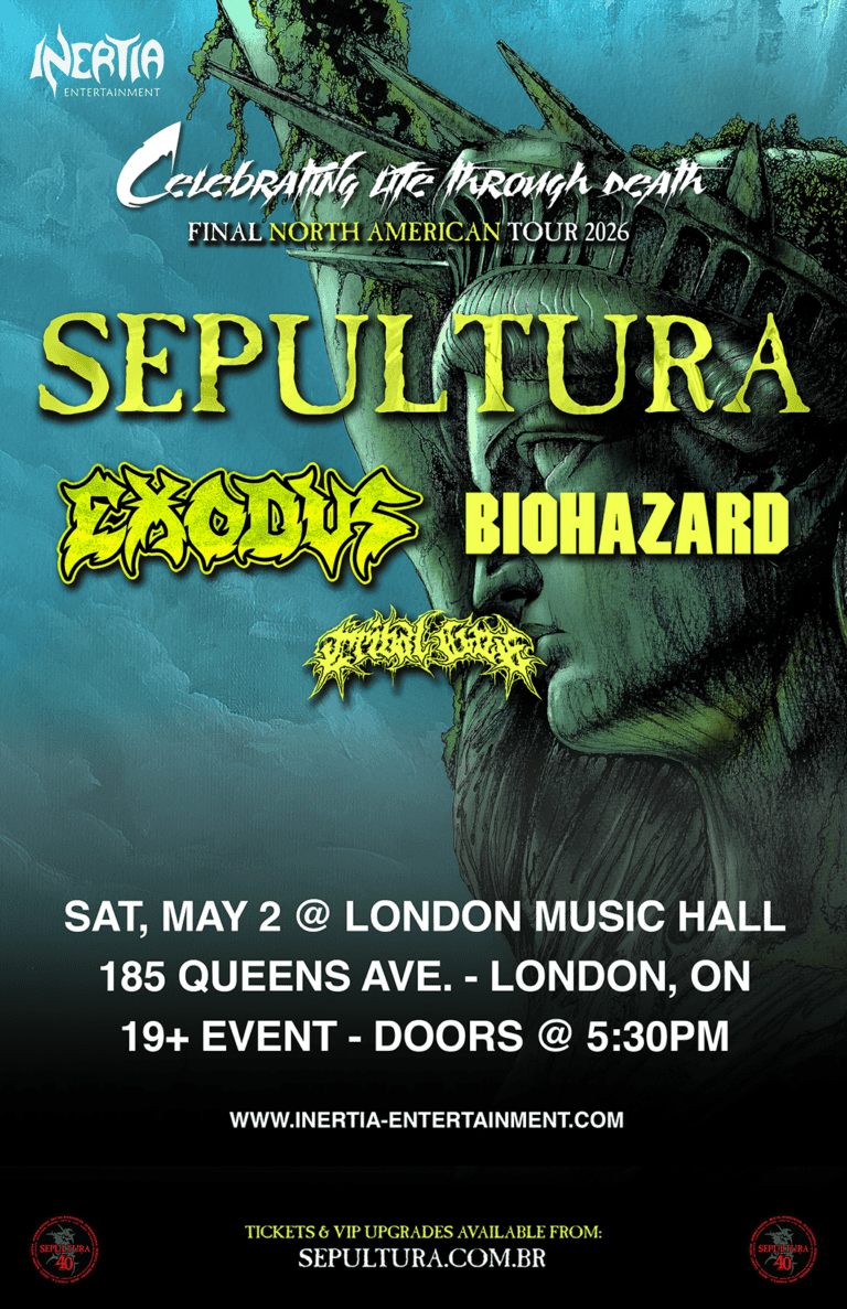 Sepultura - Celebrating Life Through Death Final North American Tour 2026 w/Exodus, Biohazard & Tribal Gaze tour