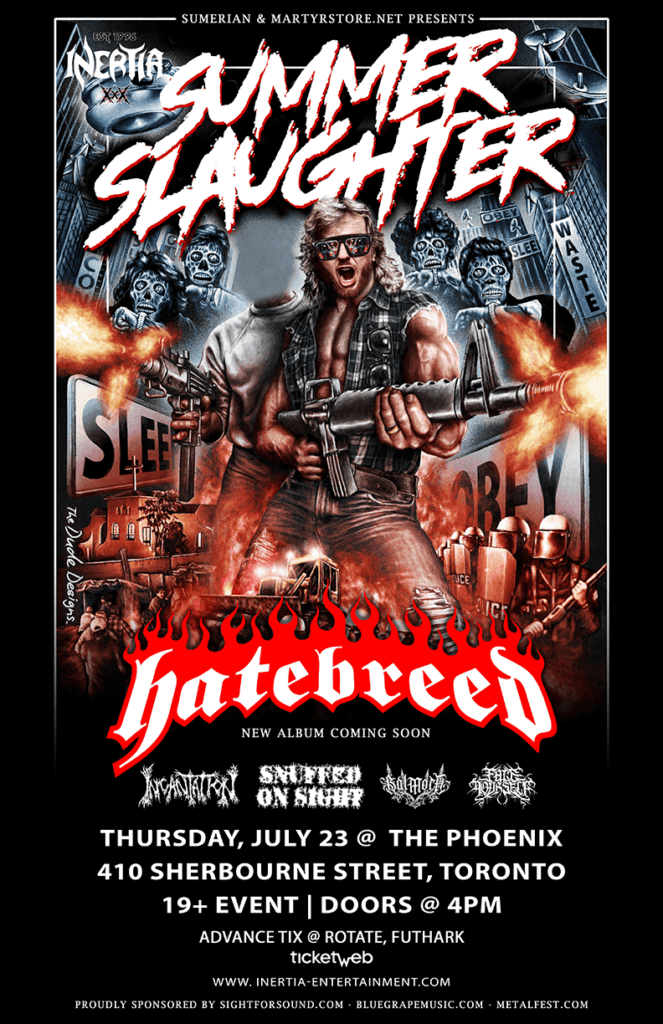 Hatebreed: SUMMER SLAUGHTER TOUR 2026 w/Incantation, Snuffed On Sight & More tour