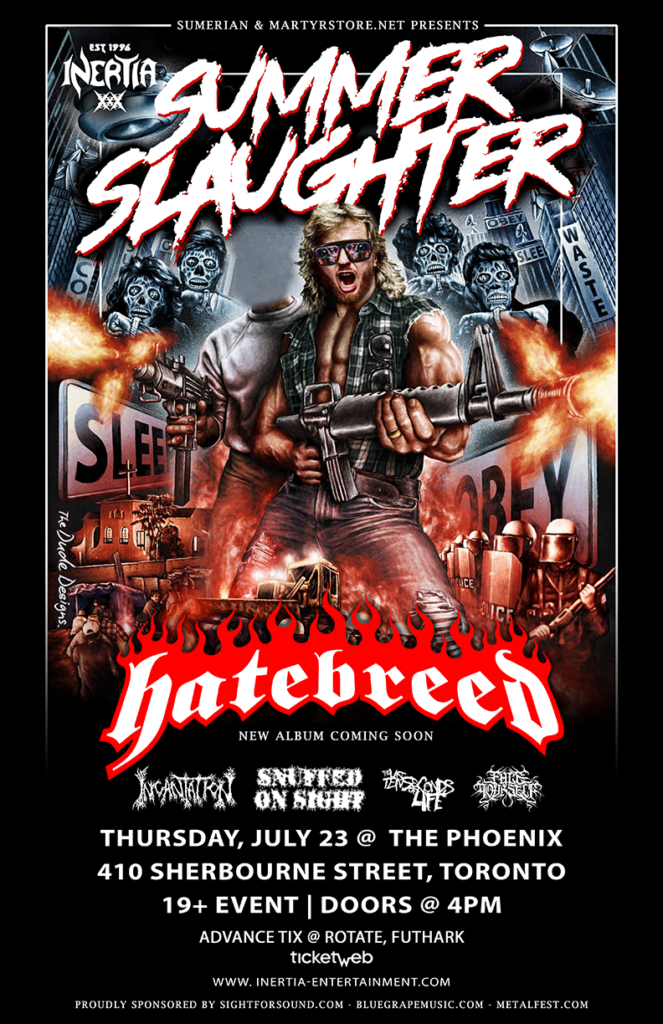 Hatebreed: SUMMER SLAUGHTER TOUR 2026 w/Incantation, Snuffed On Sight & More tour