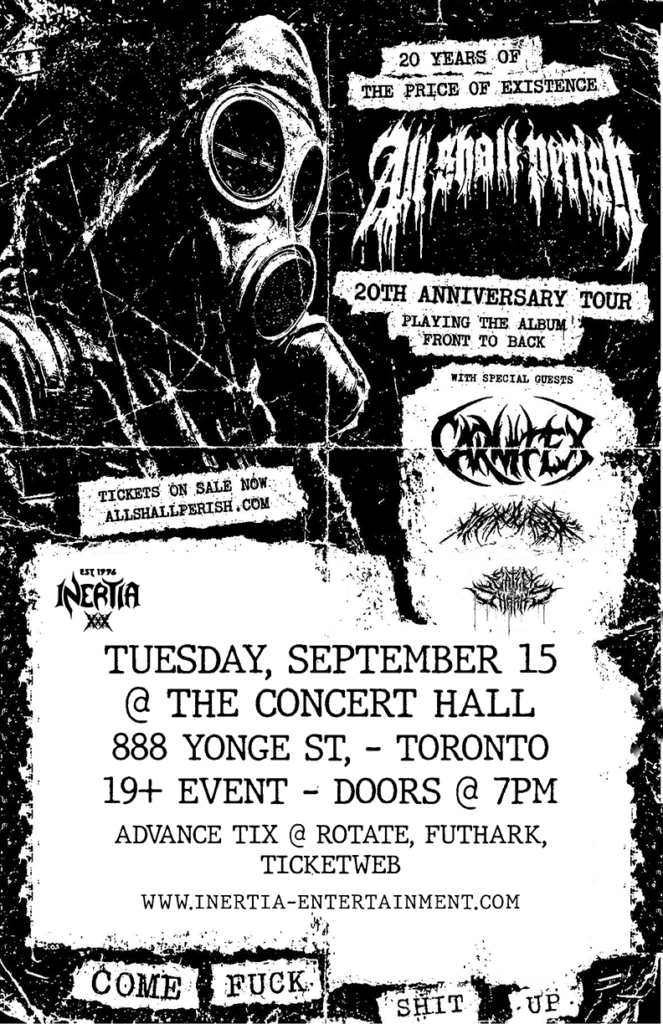 All Shall Perish, Carnifex, Mauled & Eaten By Sharks tour