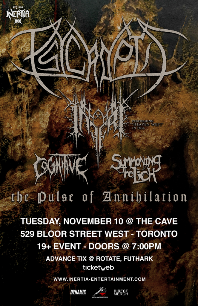 Psycroptic, Inferi, Cognitive & Summoning The Lich tour